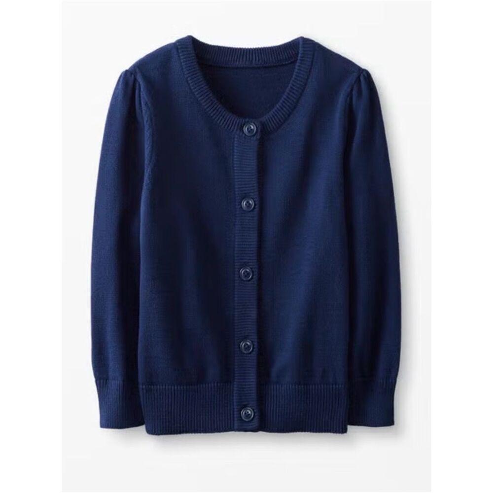 Hanna Andersson Navy Blue Cardigan Sweater Sz 130cm